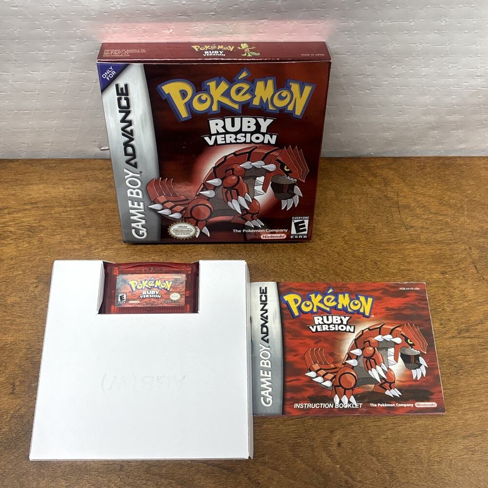 Pokémon Ruby Version Game Boy Advance Cartridge And Manual Only Tested Working